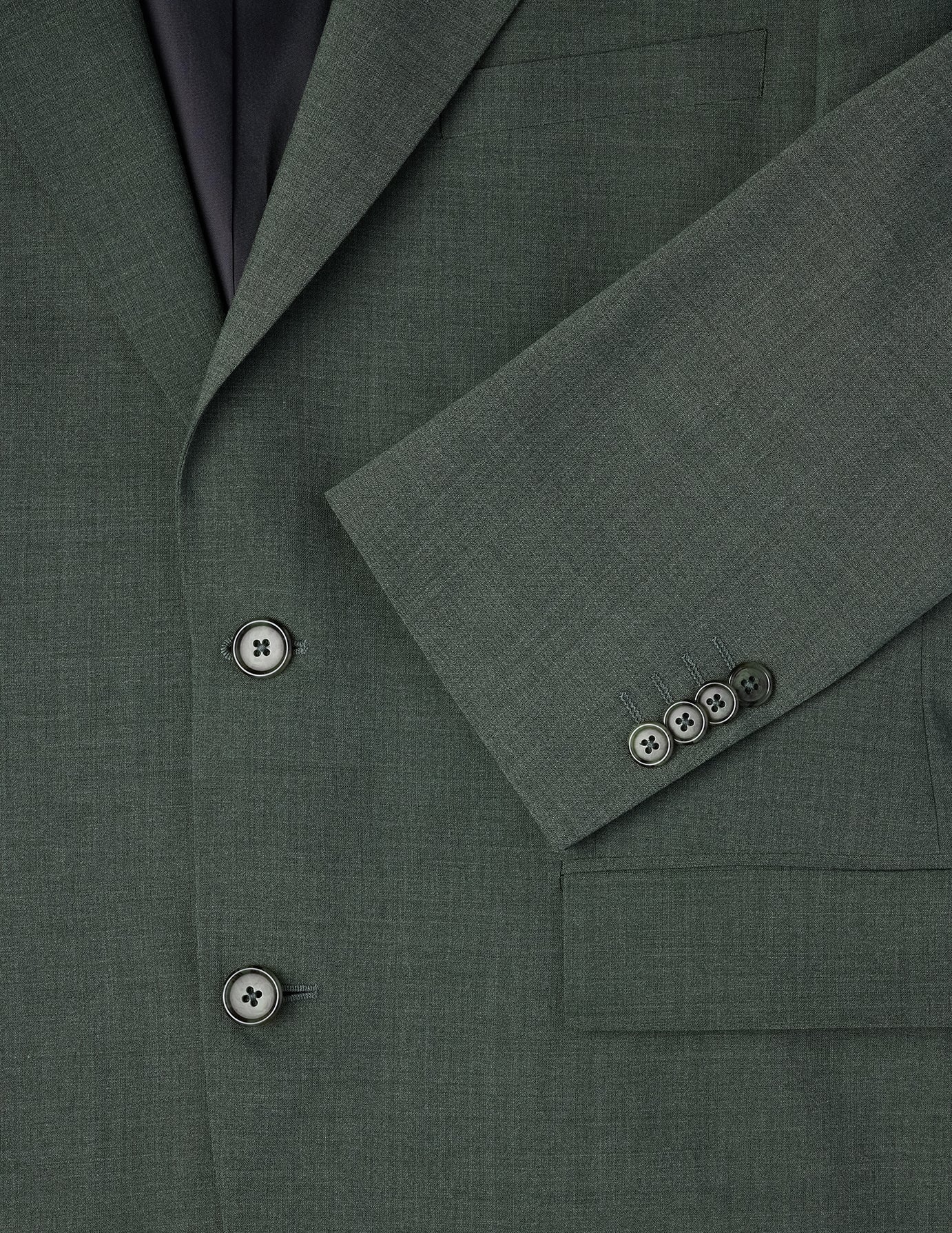 Tech Wool Blazer Green Night Regular