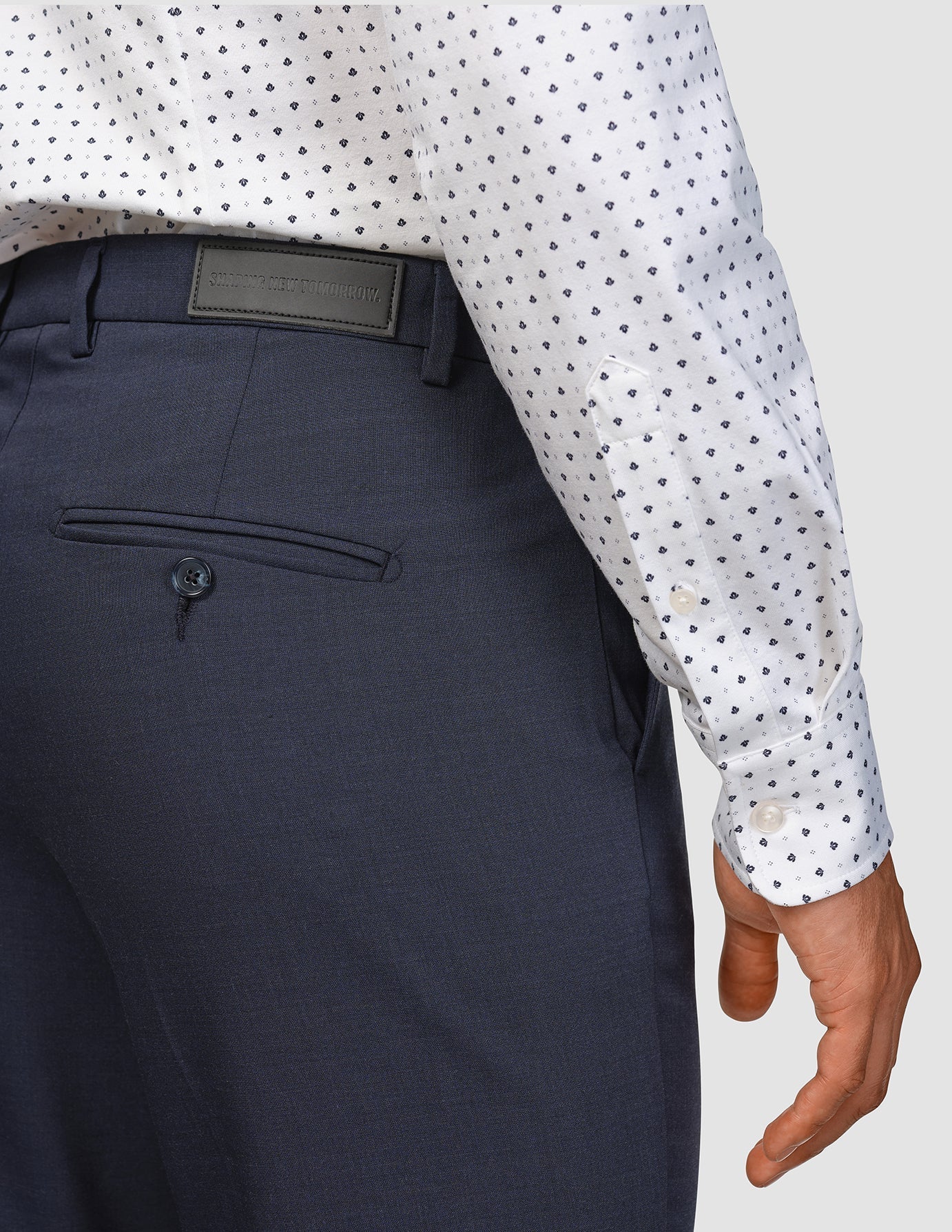 Tech Wool Suit Pants Regular Navy