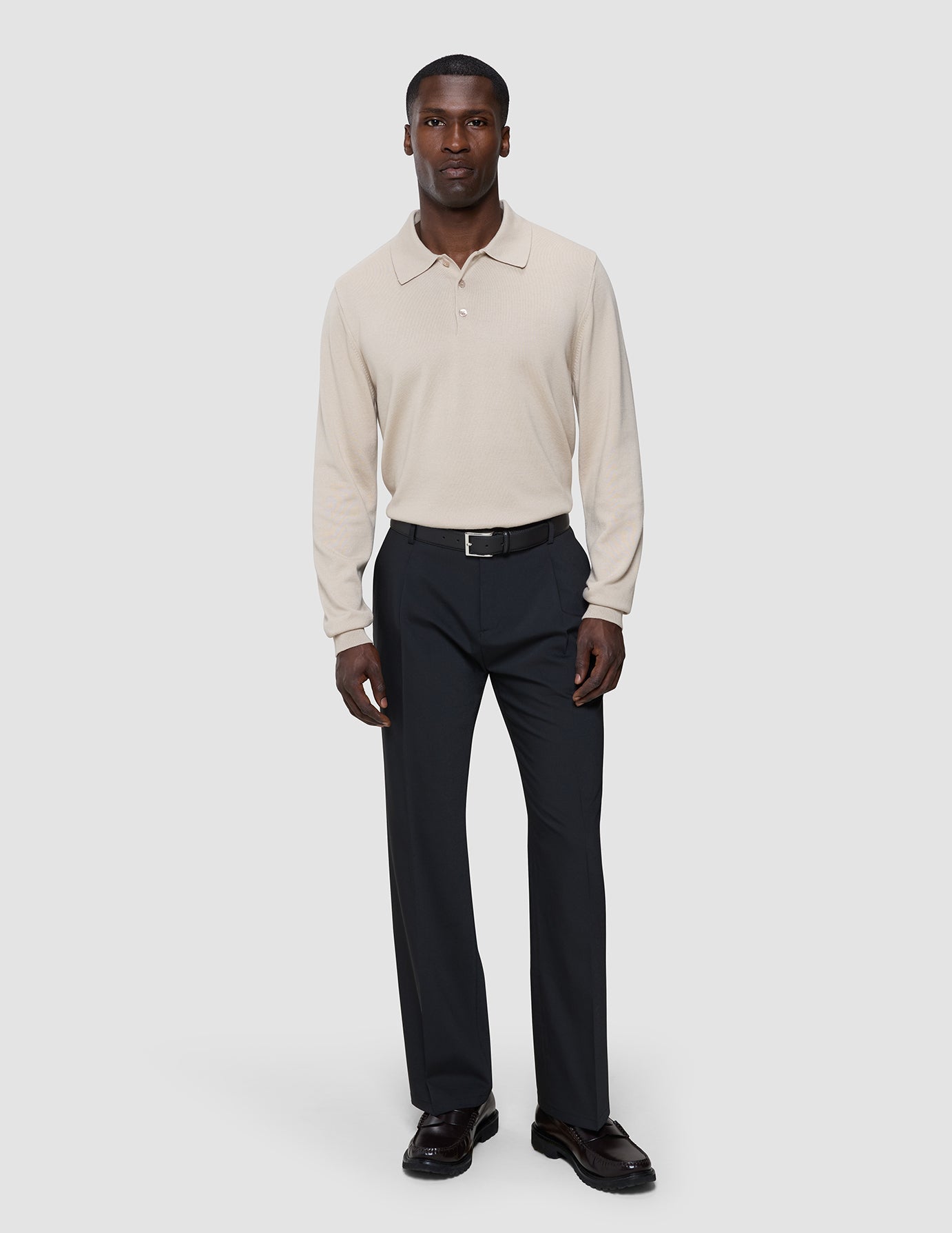 Tech Wool Suit Pants Relaxed Fit Black