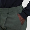 Tech Wool Suit Pants Relaxed Fit Green Night