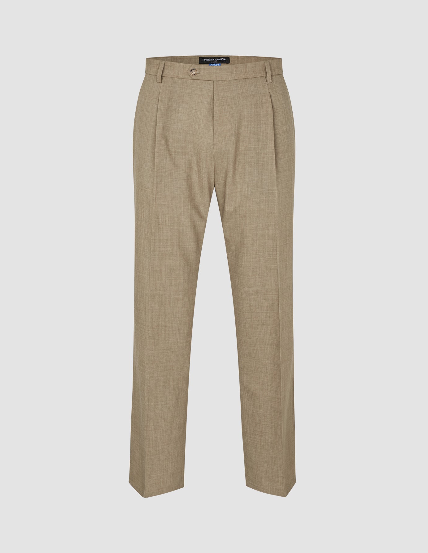 Tech Wool Suit Pants Relaxed Fit Sand