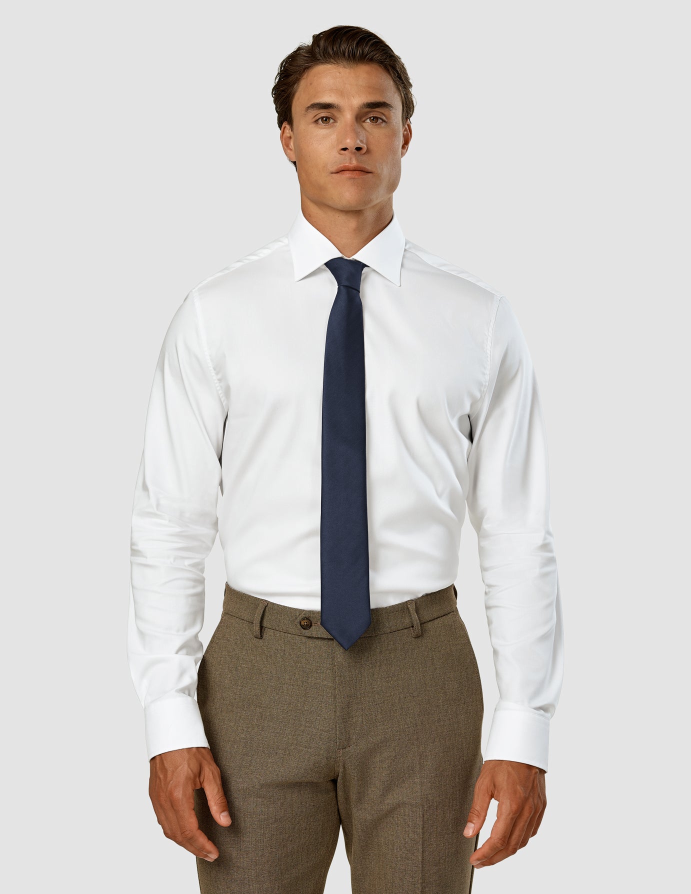 Tie Herringbone Midnight Blue