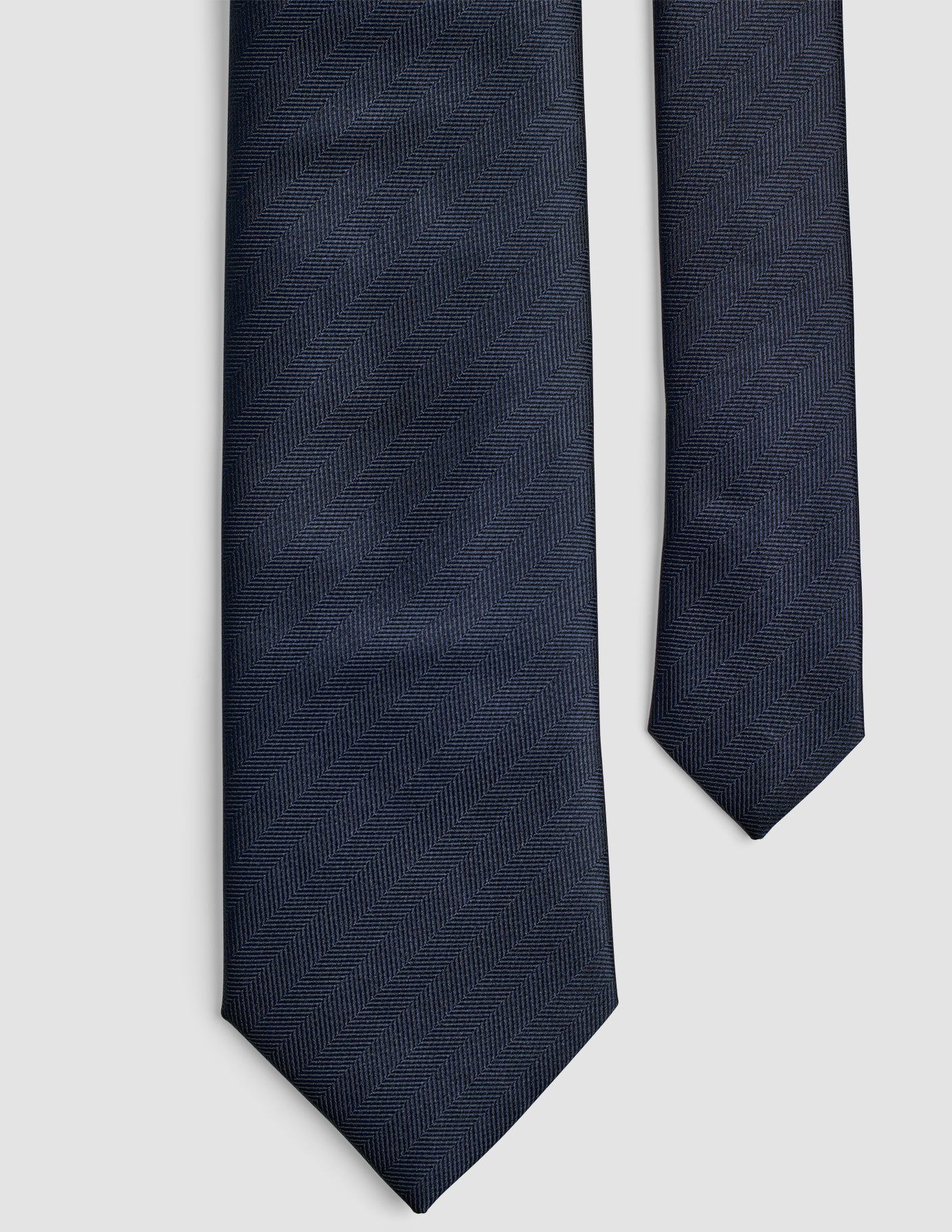 Tie Herringbone Midnight Blue