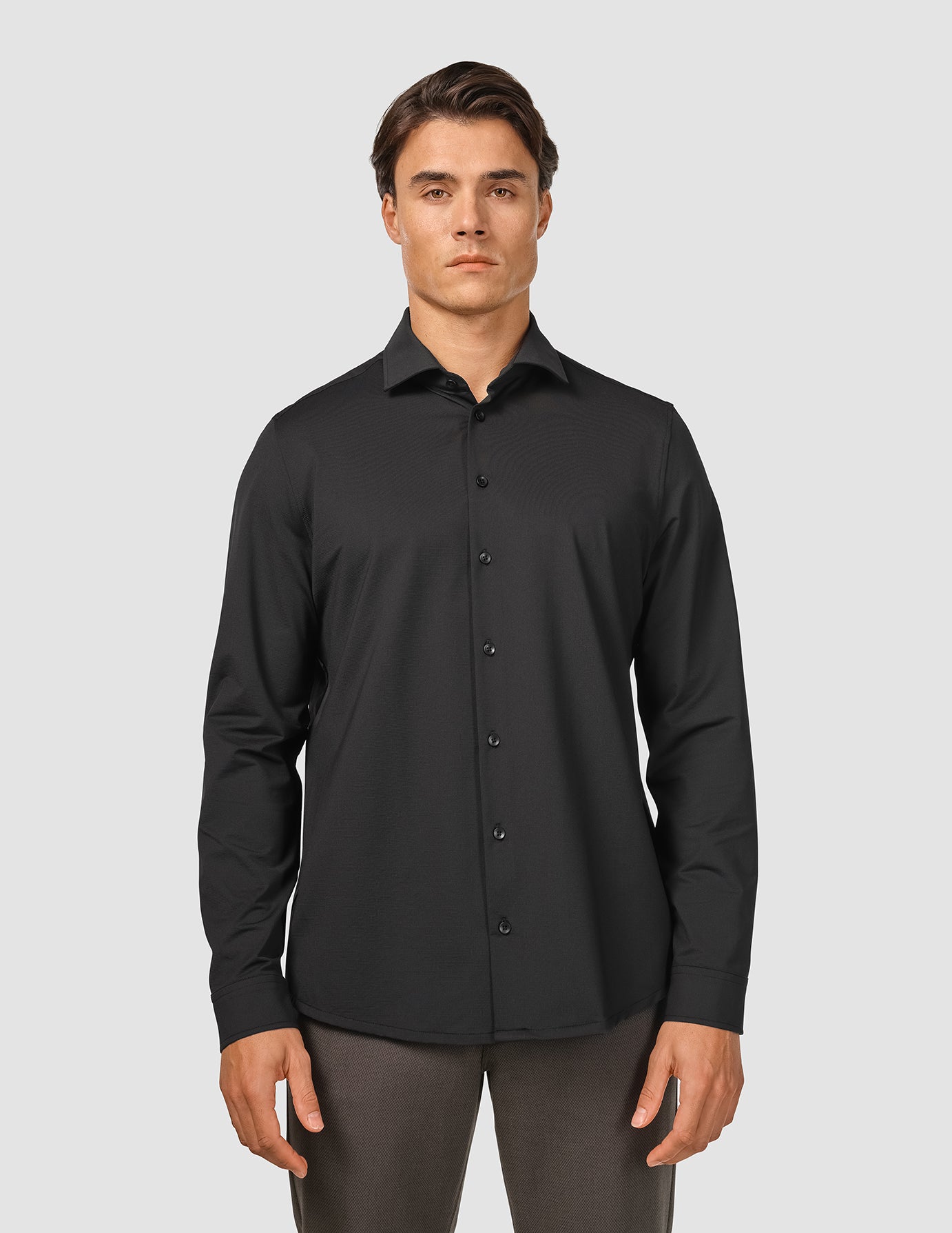 Travel Shirt Black Regular
