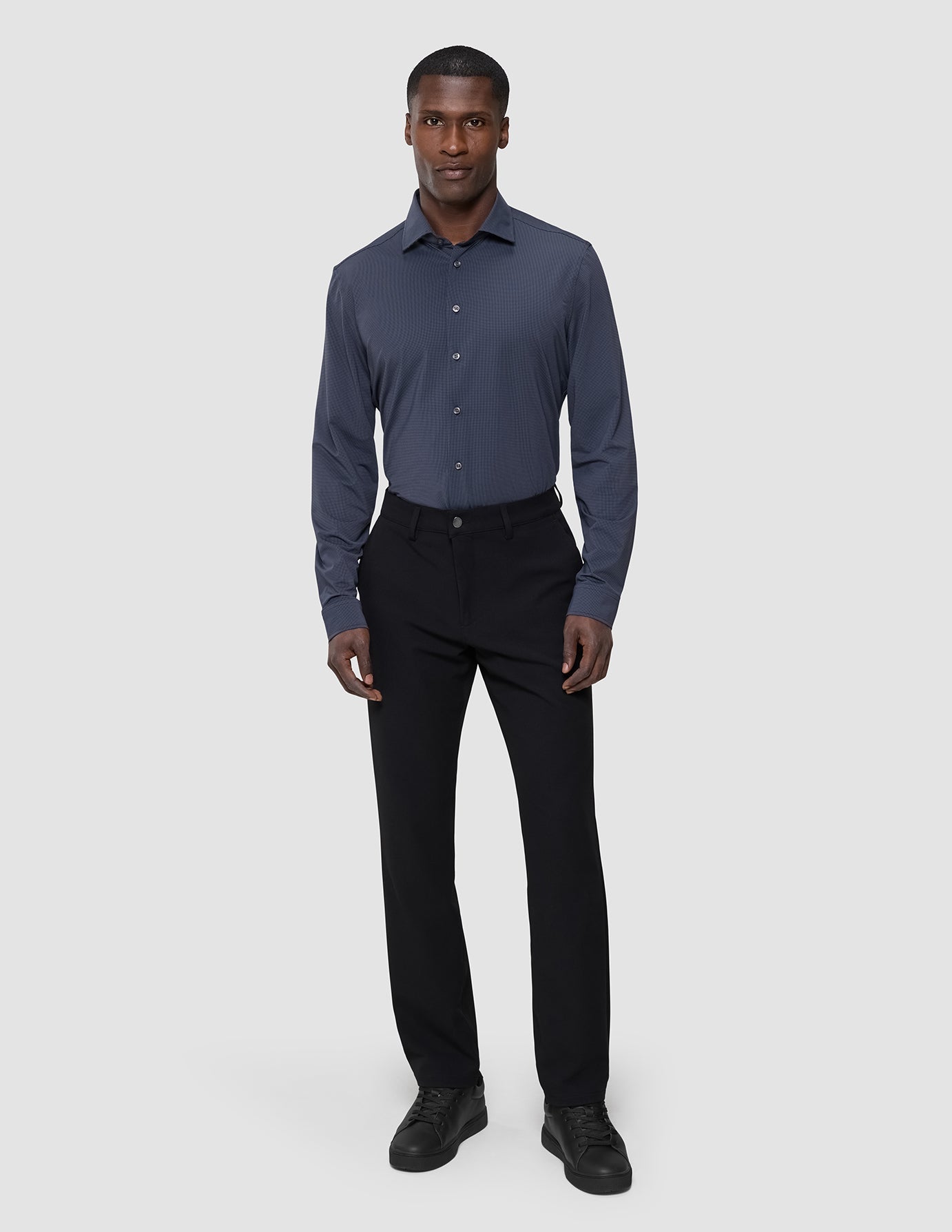 Travel Shirt Dark Navy Slim