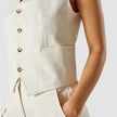 Linen Vest Off White