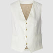 Linen Vest Off White