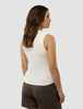Women's Structured Knit Top Off White