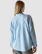 Oversized Long Sleeve Shirt Light Blue Stripes