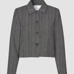 Serene Short Jacket Grey Herringbone