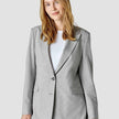 Essential Blazer Light Grey Pinstriped