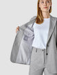 Essential Suit Tapered Light Grey Pinstriped