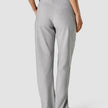 Essential Pants Straight Light Grey Pinstriped