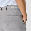 Essential Pants Straight Light Grey Pinstriped