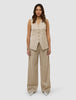 Skye Set Sandy Beige Melange Vest & Wide Pants