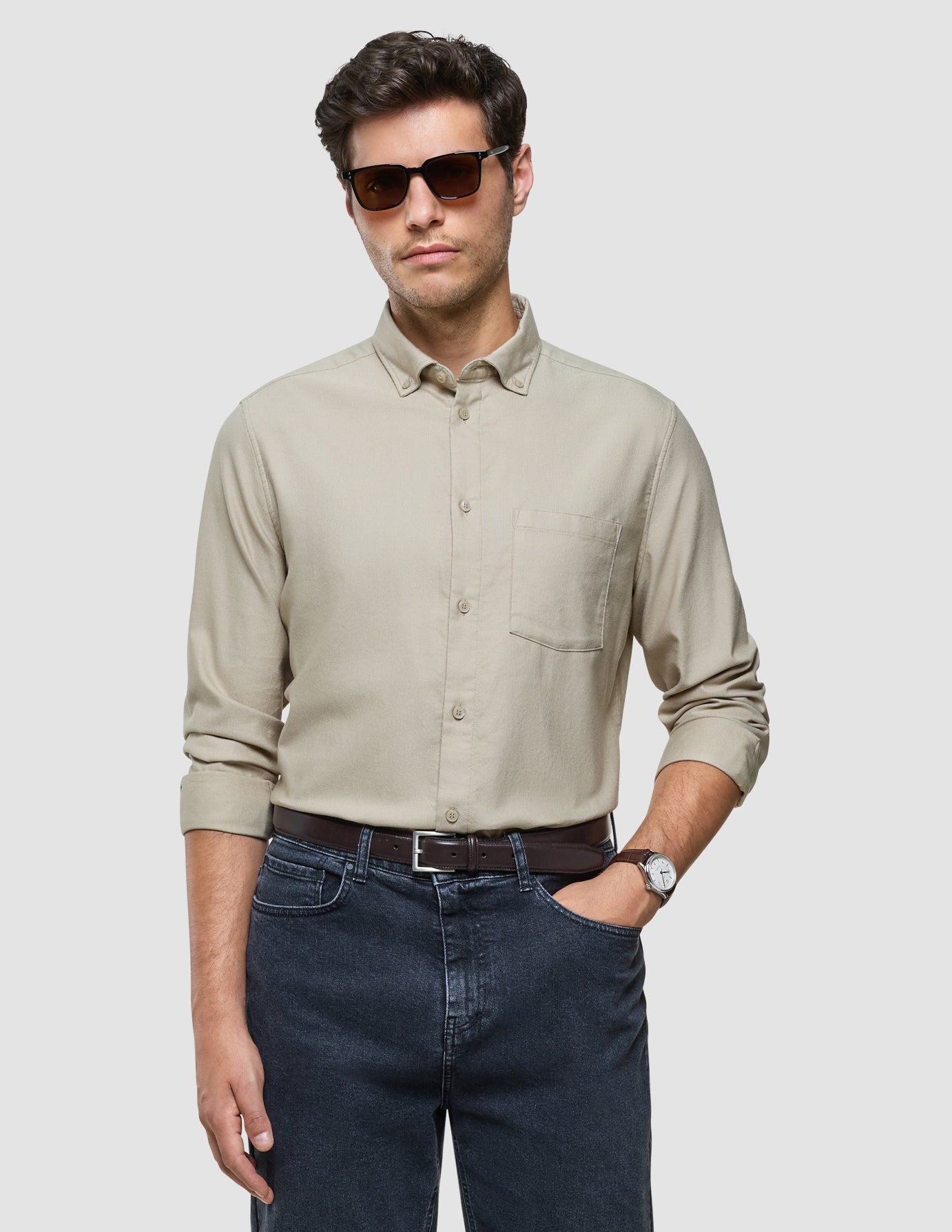 All-Day Oxford Shirt Beige