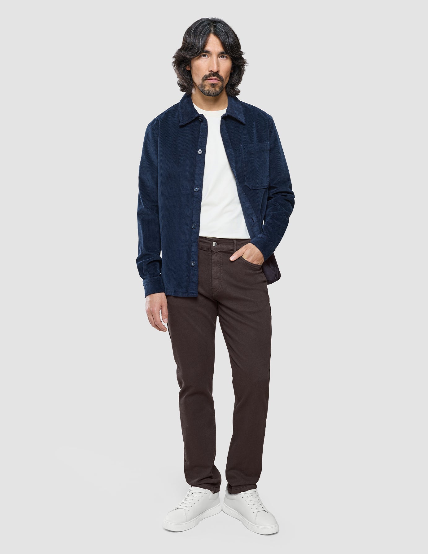 Classic 5-Pocket Pants Slim Dark Brown