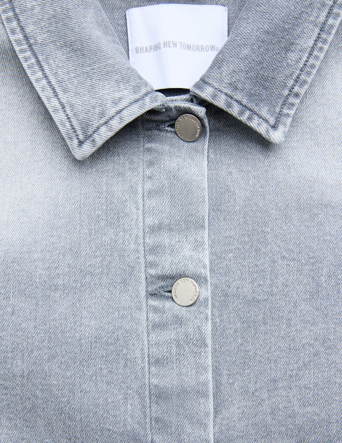 Women's Classic Denim Jacket Light Grey Washed