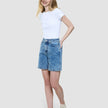 Women Classic Denim Shorts Snow Blue Wash