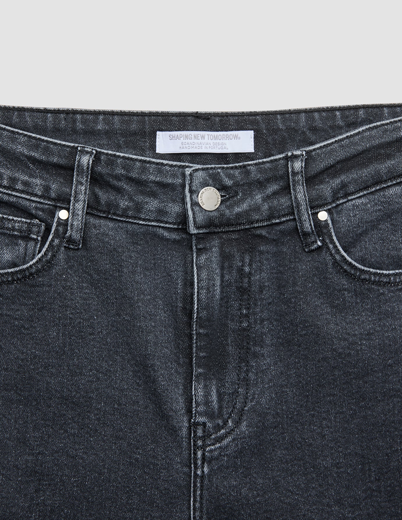 Jeans Straight Washed Black