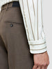 Classic Shirt Sand Herringbone Stripes Regular