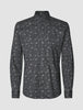 Classic Shirt Grey Floral Slim