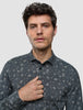 Classic Shirt Grey Floral Slim