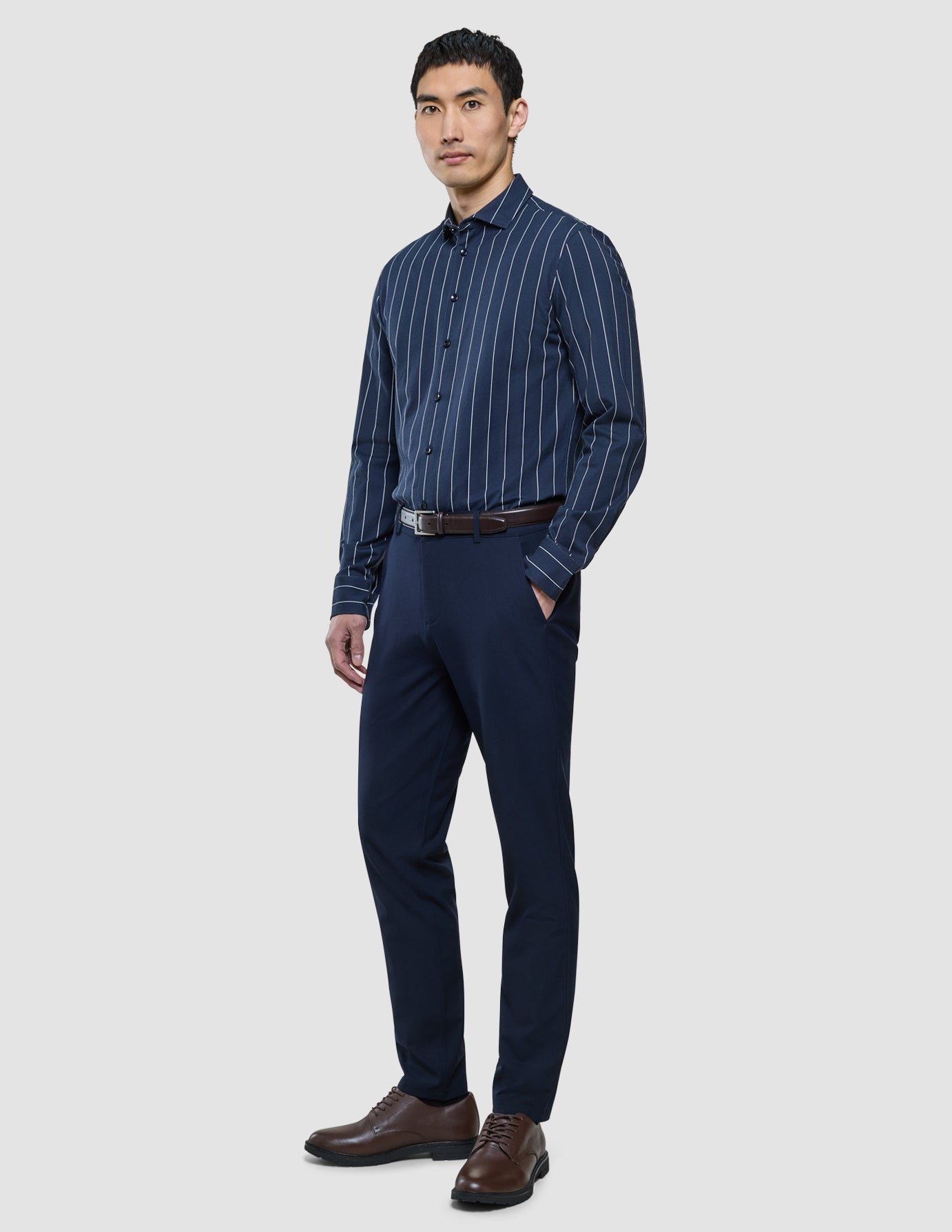 Classic Shirt Midnight Pinstripes Slim