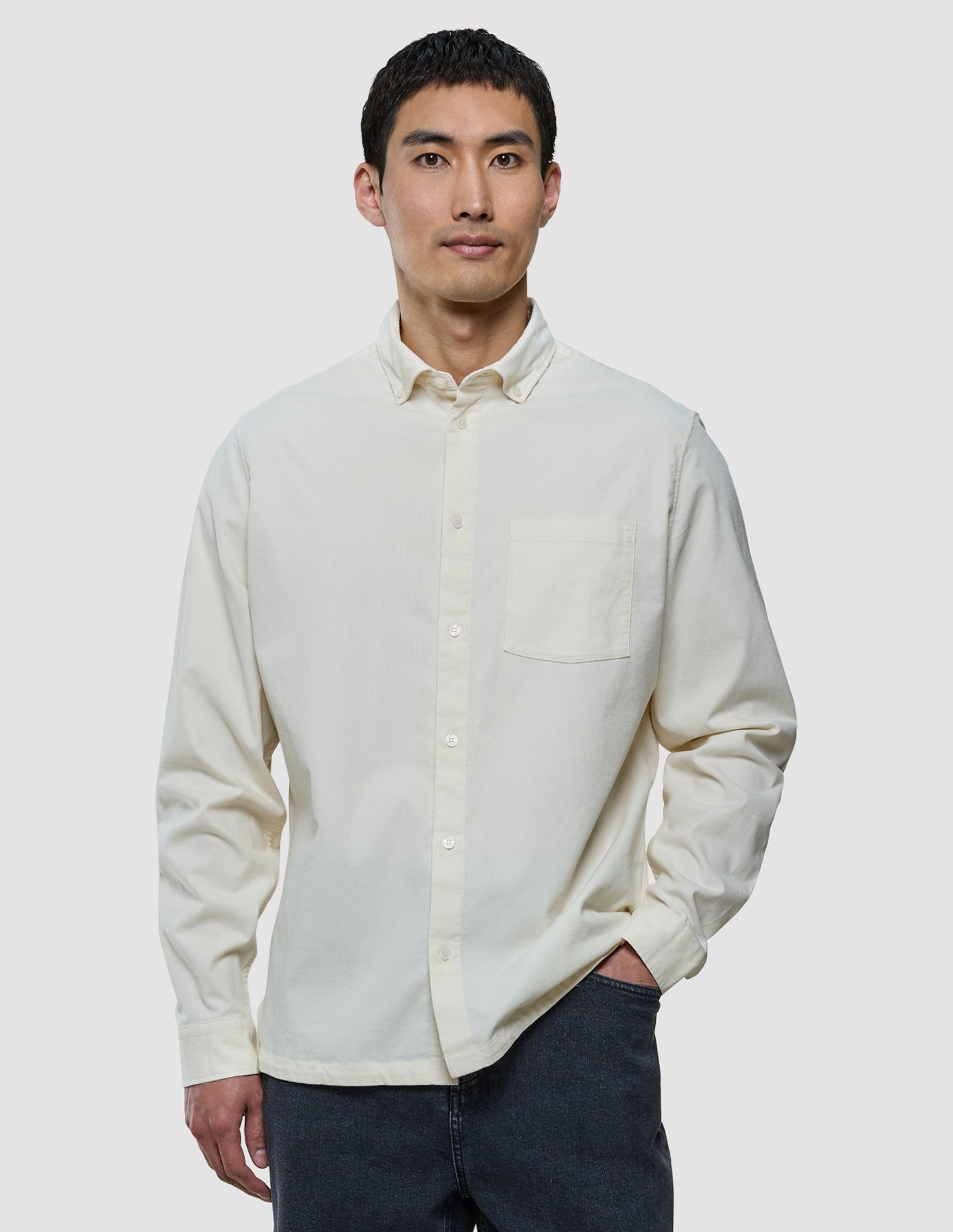 Corduroy Shirt Bone White