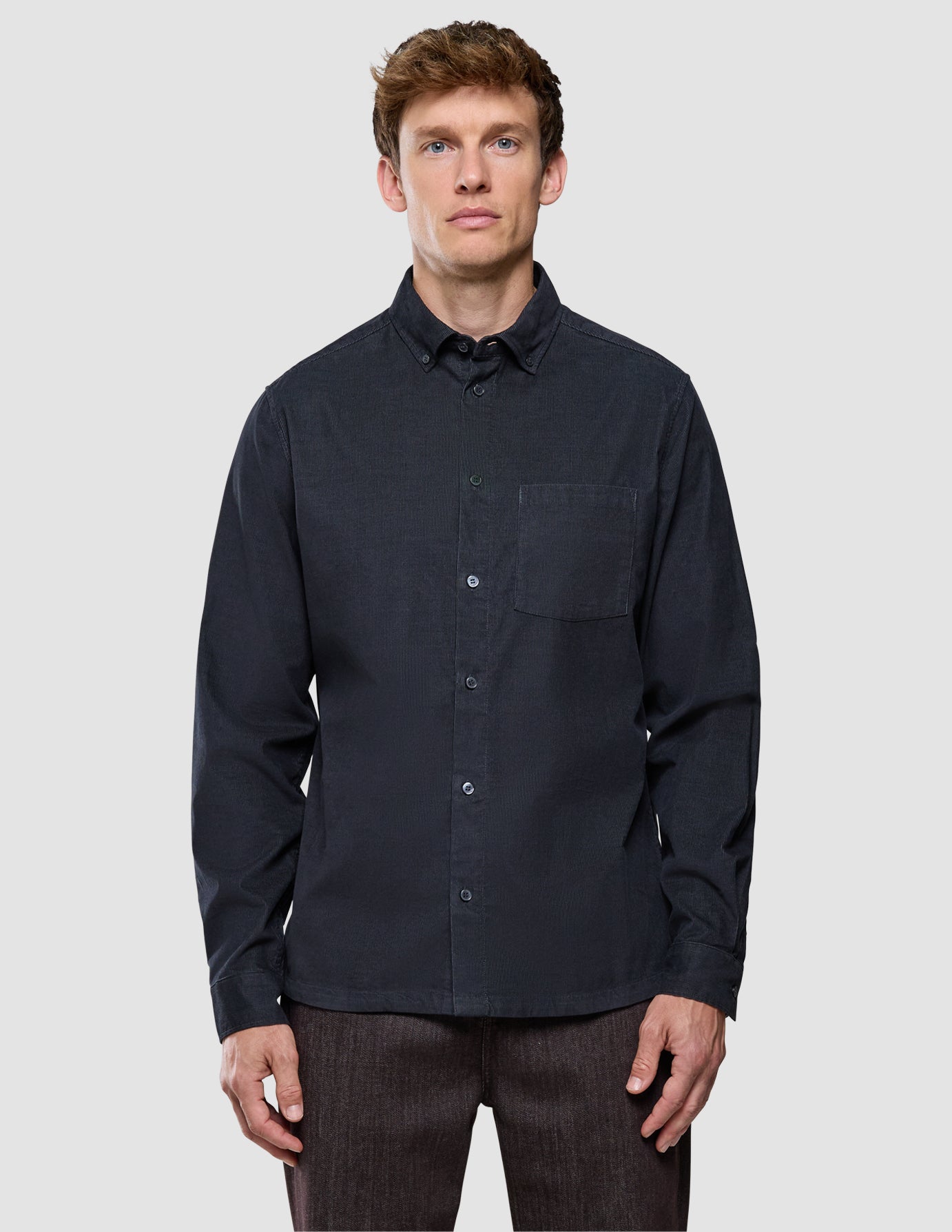 Corduroy Shirt Dark Grey