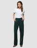 Women Ease Pants Straight Evergreen
