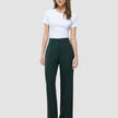 Women Ease Pants Wide Evergreen