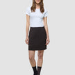 Women Ease Short Skirt Mocha Melange