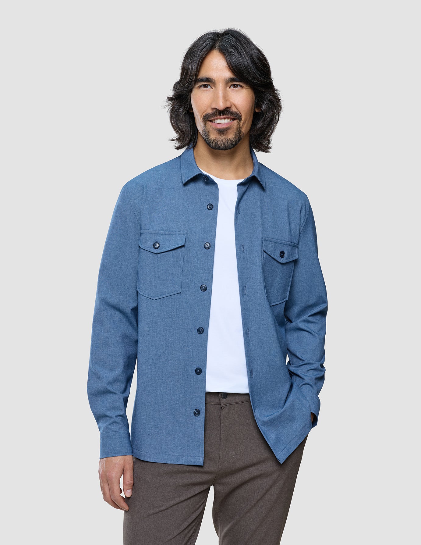 Ease Overshirt Blue Mirage