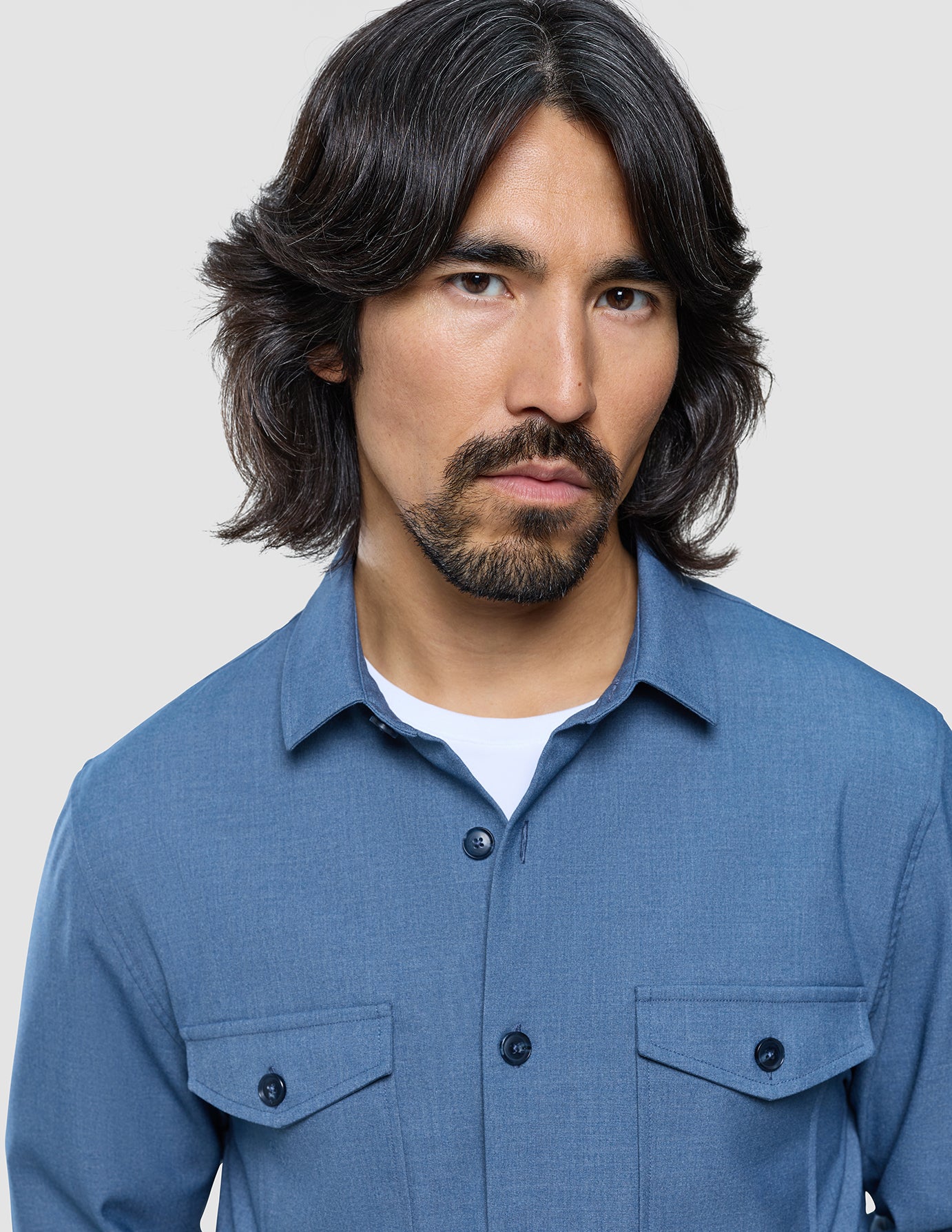 Ease Overshirt Blue Mirage