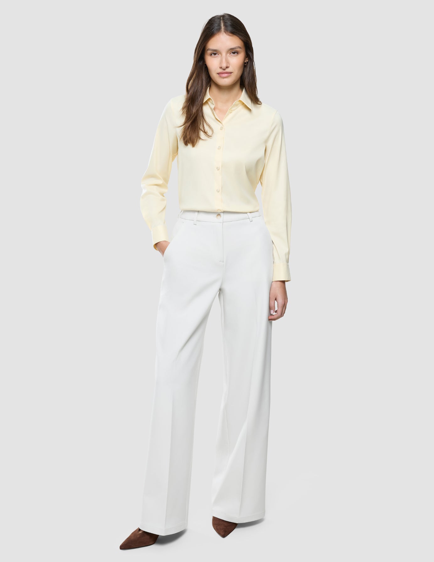 Women Essential Pants Wide Off White