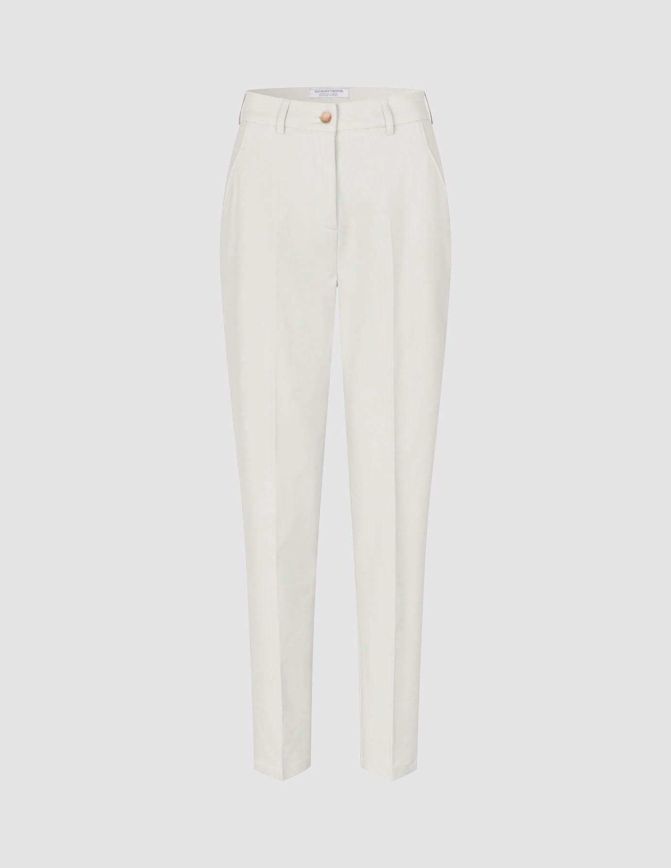 Women Essential Pants Tapered Off White