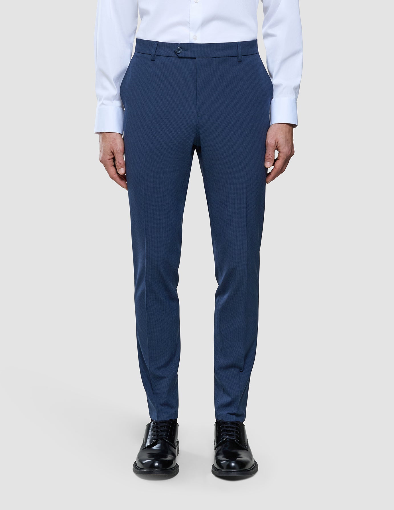 Essential Suit Pants Slim Navy Checks