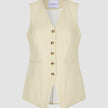 Women Essential Long Vest Misty Yellow