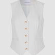 Women Essential Short Vest Off White