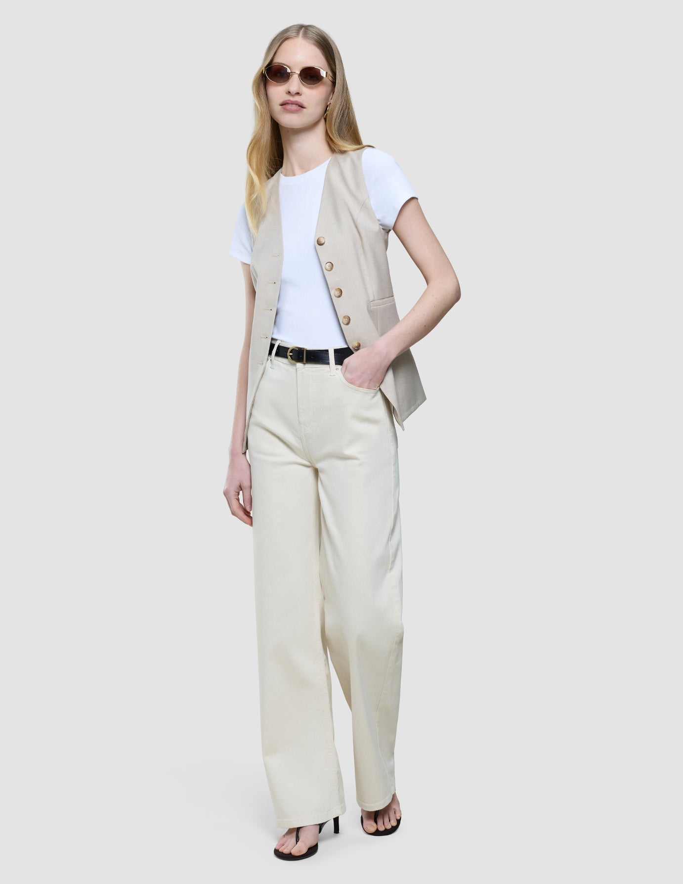 Women's Relaxed Jeans Off White