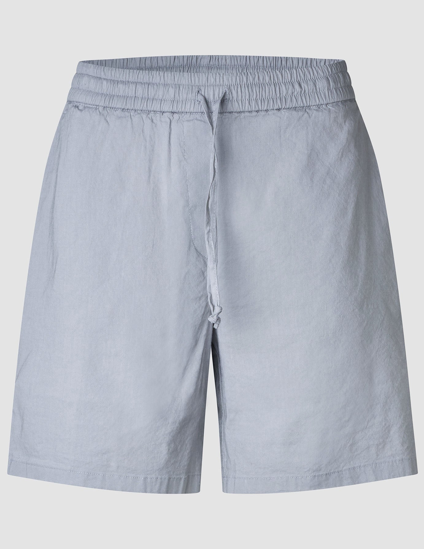 linen set stone grey top relaxed shorts