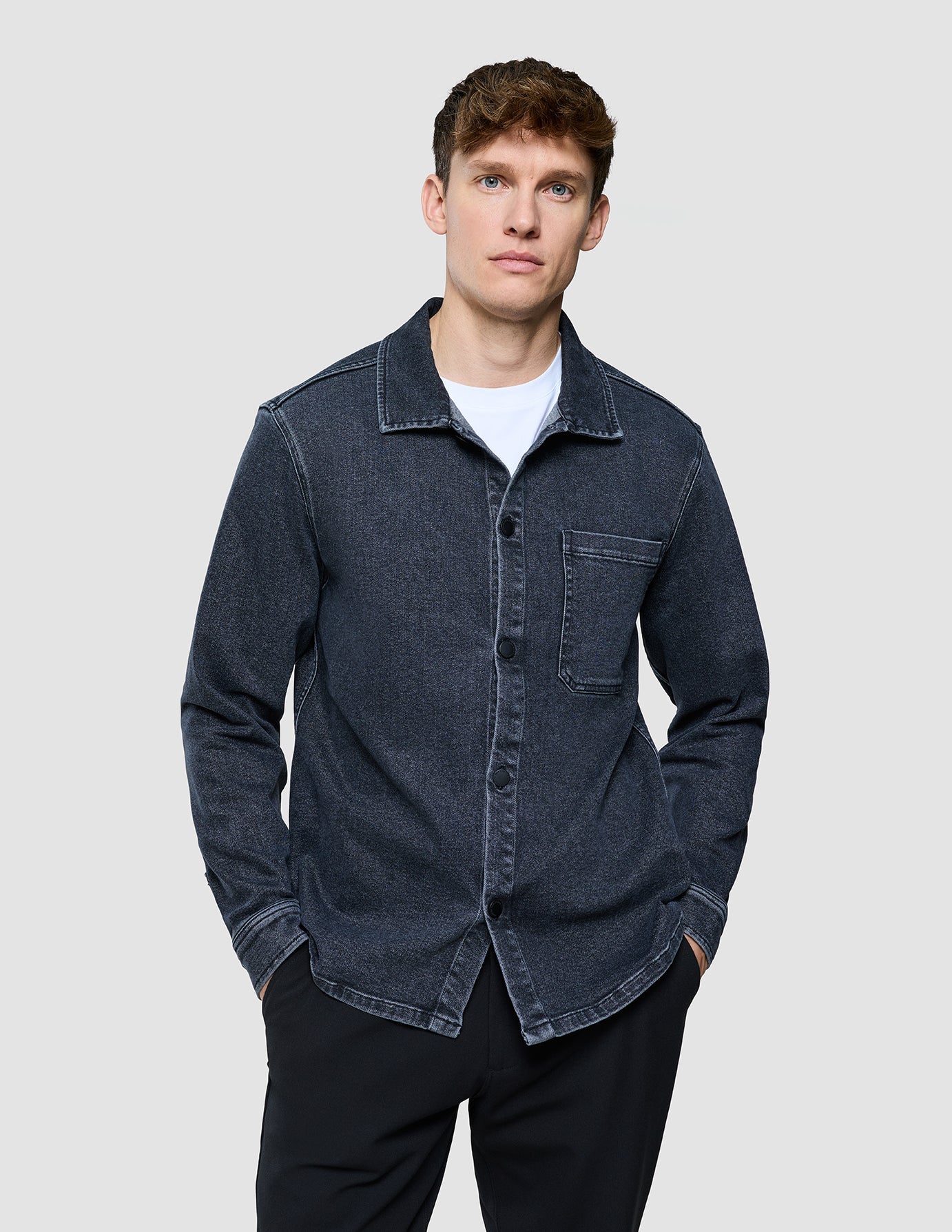 Matteo Denim Overshirt Washed Black
