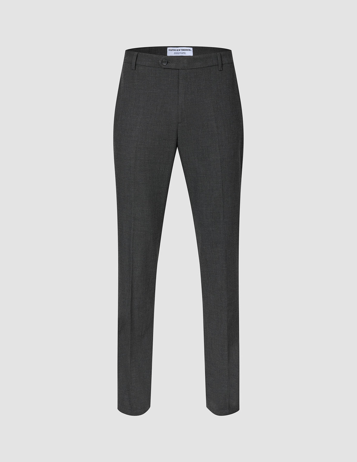 Motion Suit Pants Regular Pepper Grey – smalpassade byxor i skandinavisk design med en knapp och 360°-stretch.