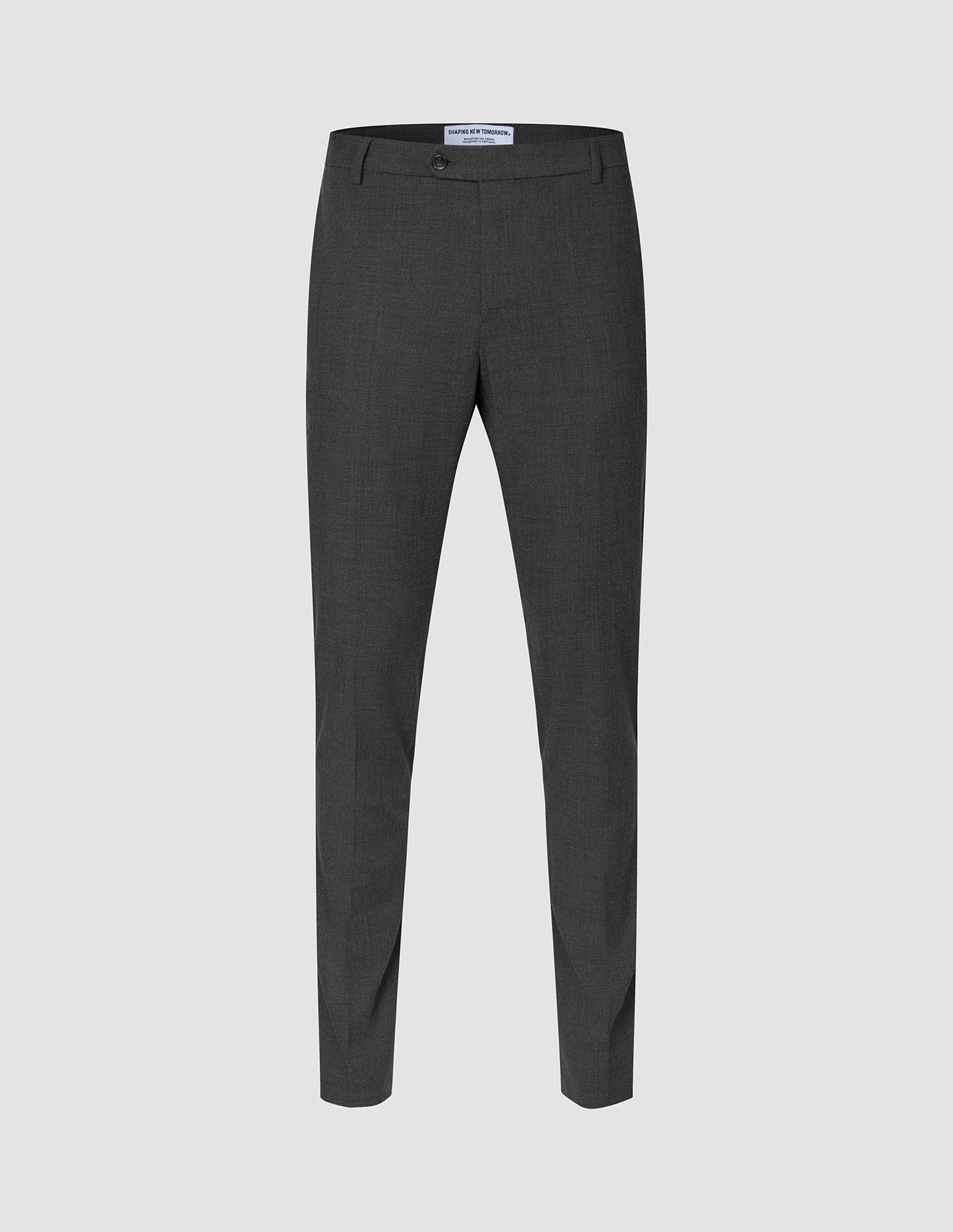 Motion Suit-byxor i slim fit, färg: Slim Pepper Grey, i en skandinavisk design med 360°-stretch.