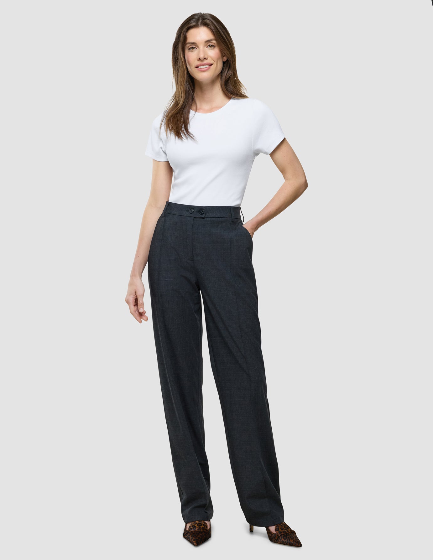 Women Nara Pants Straight Grey Flint