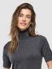 Women Quinn Short Sleeved Turtleneck Cool Brown