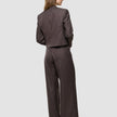 Raina Suit Wide Chestnut Pinstripe