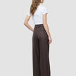 Women Raina Pants Wide Chestnut Pinstripe