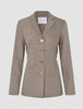 rhea set golden beige melange shirt pants